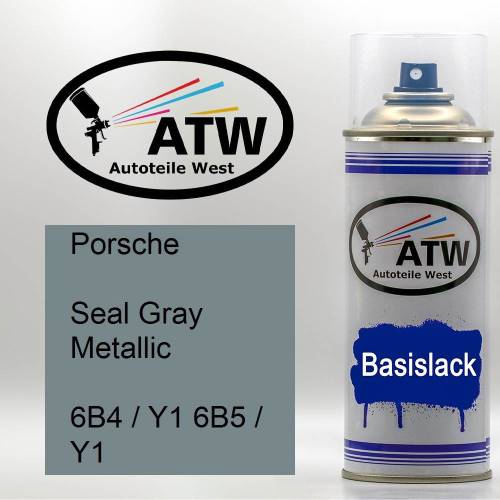 Porsche, Seal Gray Metallic, 6B4 / Y1 6B5 / Y1: 400ml Sprühdose, von ATW Autoteile West.